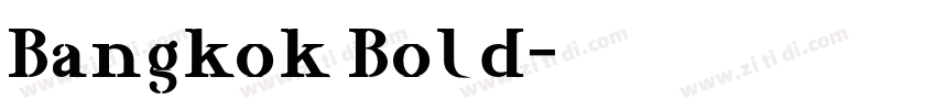 Bangkok Bold字体转换 Bangkok Bold字体转换